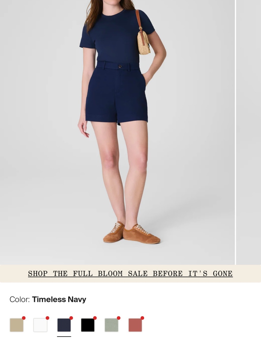 SPANX Timeless Navy SPANXsupersmooth™ Stretch Twill shorts- Medium